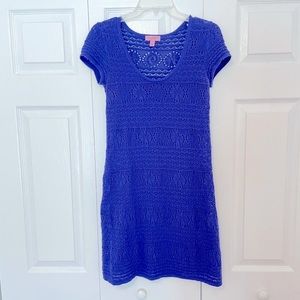 Lilly Pulitzer Paulette Blue Crochet Dress Small